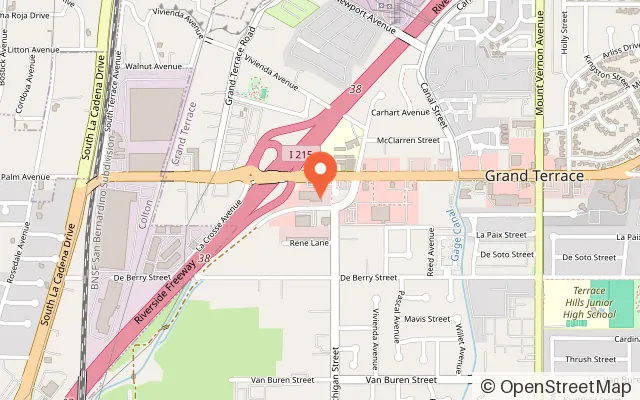 Map showing Cal Skate GT in Grand Terrace, CA