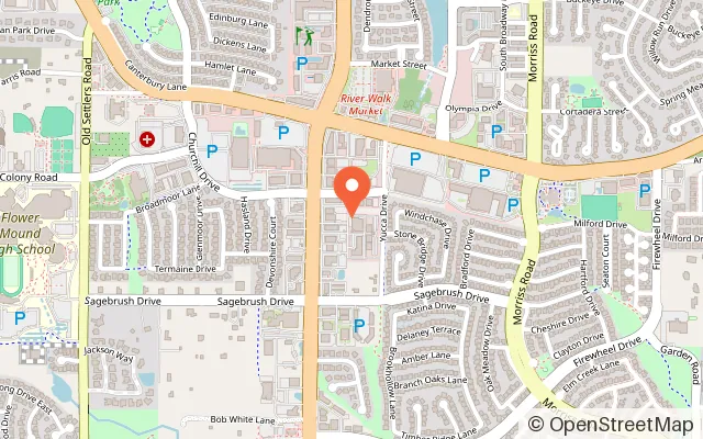 Map showing Stay N' Play in Flower Mound, TX