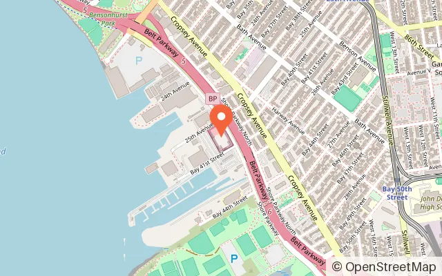 Map showing Adventurers Amusement Park in Brooklyn, NY