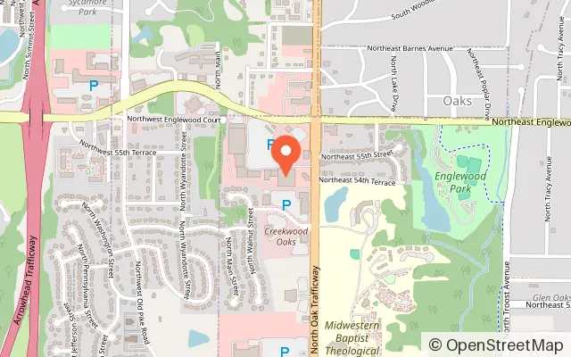 Map showing The Rush Funplex in Kansas City, MO