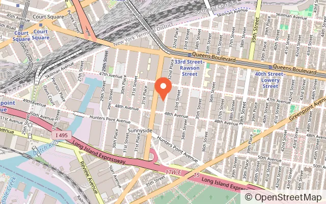 Map showing City Ice Pavilion in Long Island City, NY