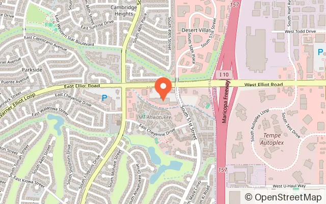 Map showing KTR Ahwatukee in Phoenix, AZ