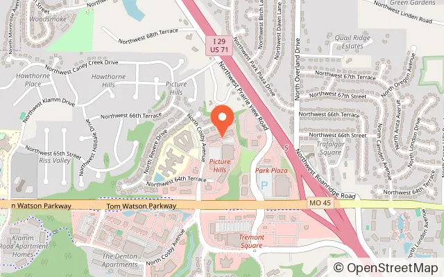 Map showing MY Play Café - Northland KC in Kansas City, MO