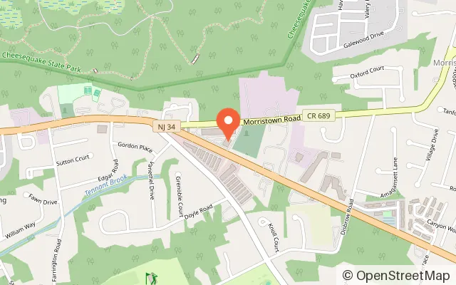 Map showing Play Land in Aberdeen Township, NJ