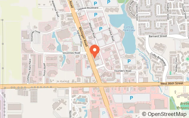 Map showing Joyland Kids indoor playground in Indianapolis, IN