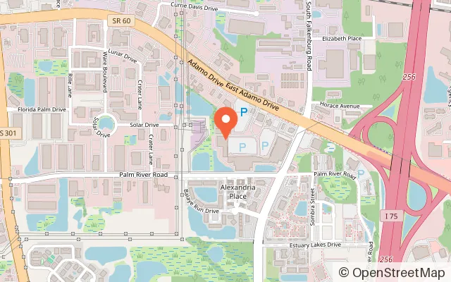 Map showing Sky Zone Trampoline Park in Tampa, FL