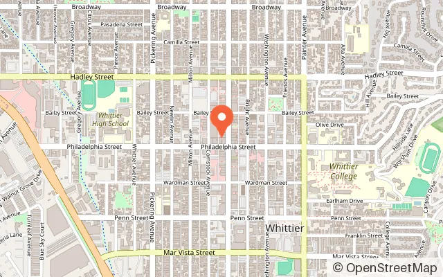 Map showing Galaxy Kids in Whittier, CA