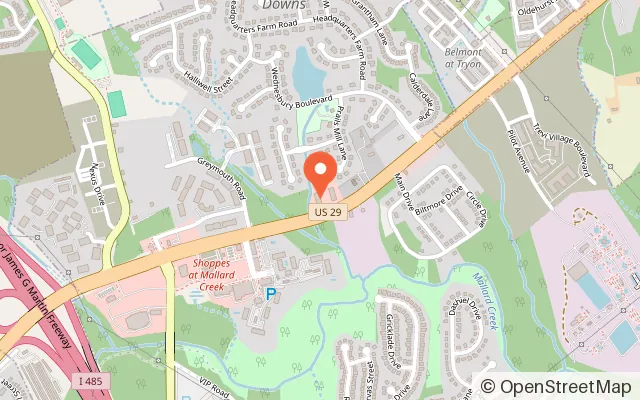 Map showing Game-Z in Charlotte, NC