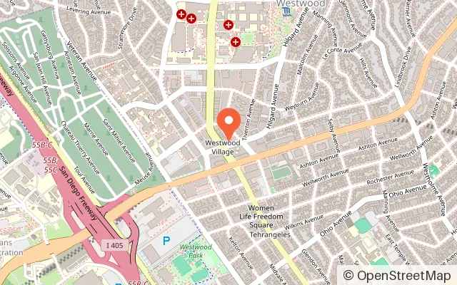Map showing Sender One Climbing - Westwood in Los Angeles, CA