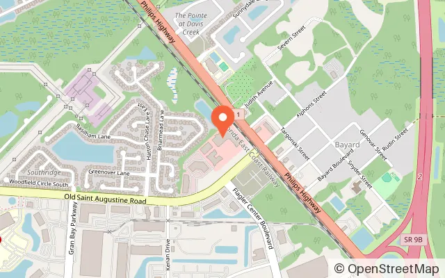 Map showing Bravoz Entertainment Center in Jacksonville, FL
