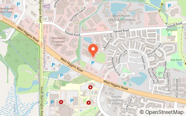 Map showing Playroom Cafe Hoffman Estates in Hoffman Estates, IL