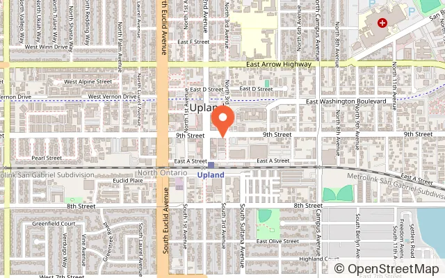 Map showing Little Village Play in Upland, CA