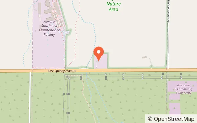 Map showing American Paintball Coliseum in Aurora, CO