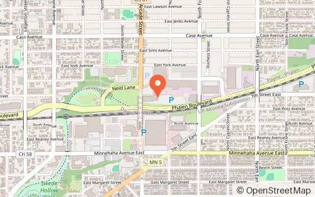 Map showing Vertical Endeavors - St. Paul in St Paul, MN