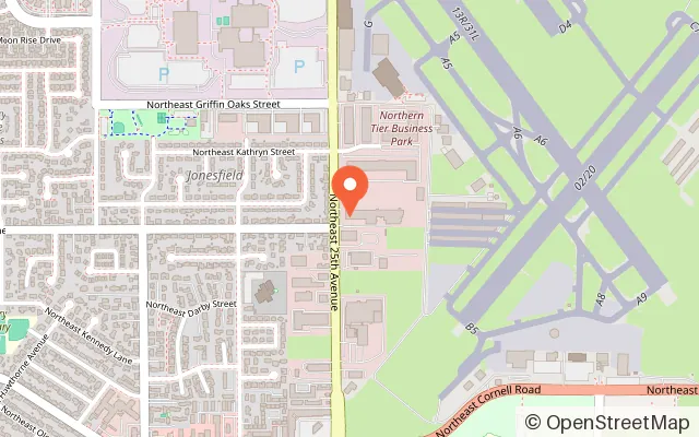Map showing Oregon Airsoft Arena in Hillsboro, OR
