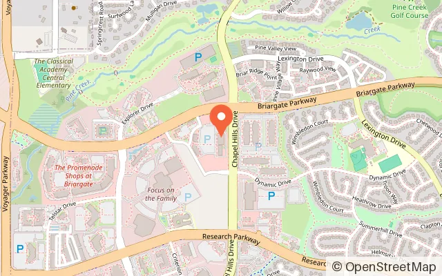 Map showing Dave & Buster's Colorado Springs in Colorado Springs, CO
