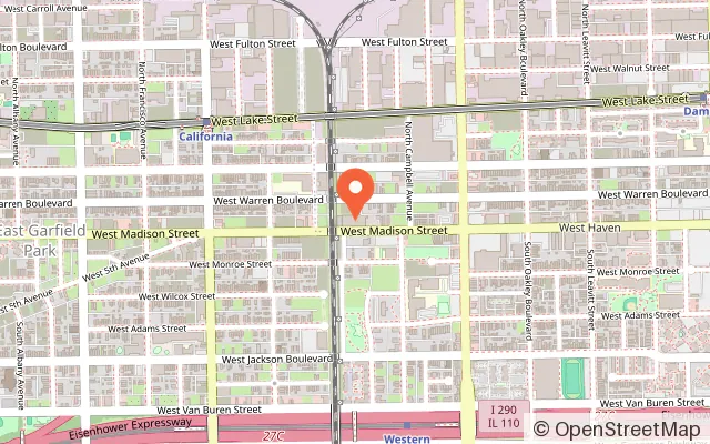 Map showing Johnny's Icehouse in Chicago, IL