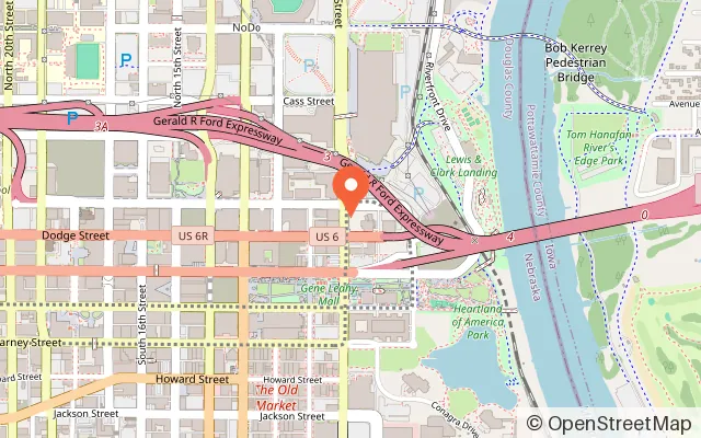 Map showing The Fat Putter Omaha in Omaha, NE