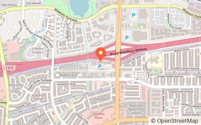 Map showing Uptown Jungle Fun Park in Henderson, NV
