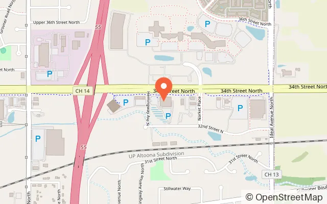 Map showing PINZ in Oakdale, MN