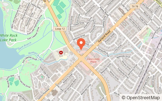 Map showing Cheeky Monkeys - Casa Linda Dallas in Dallas, TX