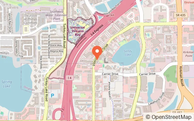 Map showing Gator Golf Adventure Park in Orlando, FL