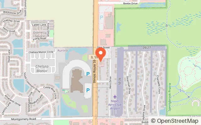 Map showing Ultimate Ninjas Academy Naperville in Naperville, IL