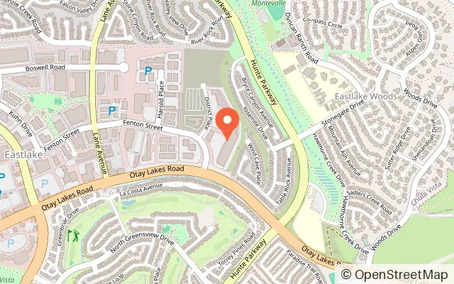 Map showing Ninja Factory Eastlake in Chula Vista, CA