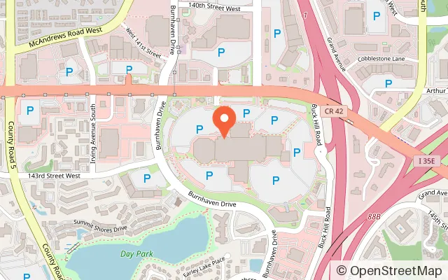 Map showing Chuck E. Cheese in Burnsville, MN