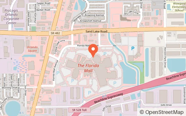 Map showing Fun Factory - Florida Mall in Orlando, FL