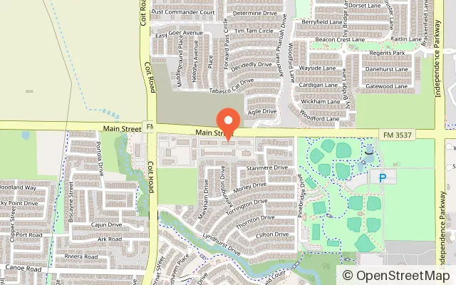 Map showing Wonderkids | Eat. Play. Party in Frisco, TX