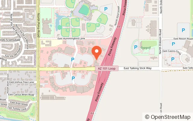 Map showing Imagine 3D Mini Golf in Scottsdale, AZ