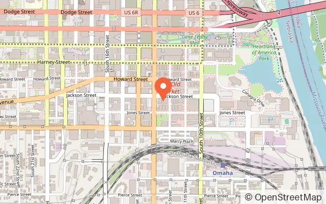 Map showing Hollywood Pinball & Arcade Museum in Omaha, NE