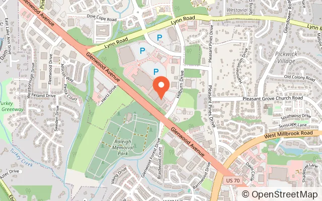 Map showing Big Air Trampoline Park, Raleigh in Raleigh, NC