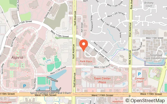 Map showing Breakout KC Escape Room | Park Place in Leawood, KS
