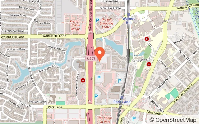 Map showing Dave & Buster's Dallas in Dallas, TX