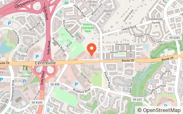 Map showing Lucky Strike Centreville in Centreville, VA