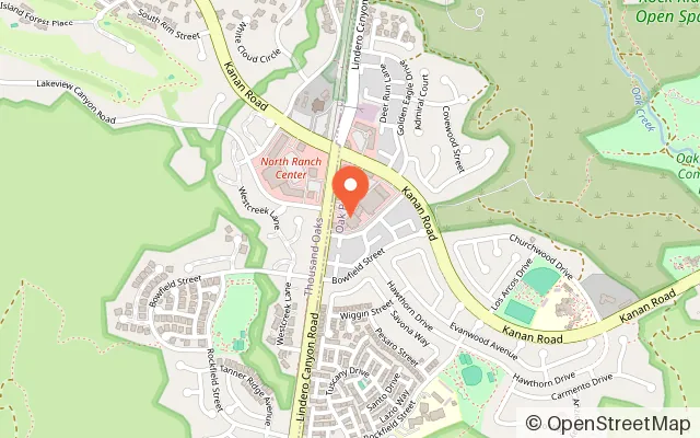 Map showing Kids World Family Fun Center in Oak Park, CA