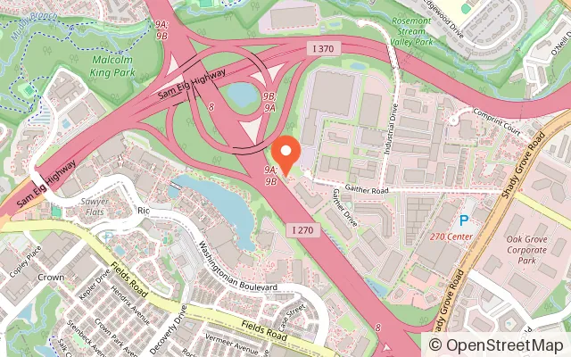 Map showing iFLY Indoor Skydiving- Montgomery in Gaithersburg, MD