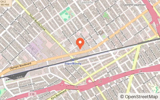 Map showing Ball N Bounce in Los Angeles, CA