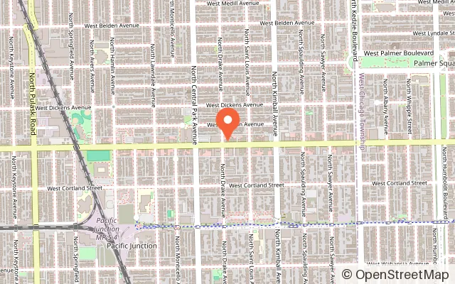Map showing Luna y Cielo Play Cafe in Chicago, IL