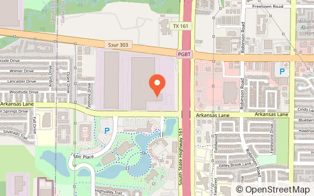 Map showing Living Spaces Kids Spaces in Grand Prairie, TX