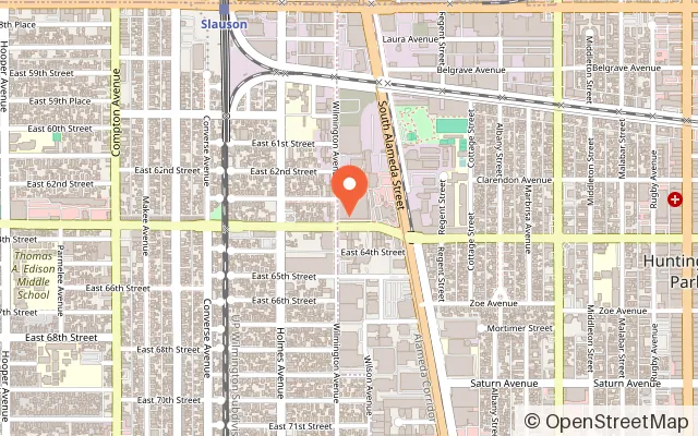 Map showing VR Gaming Arcade Plaza Americana in Los Angeles, CA