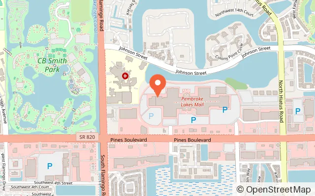 Map showing Round1 Spo-cha in Pembroke Pines, FL
