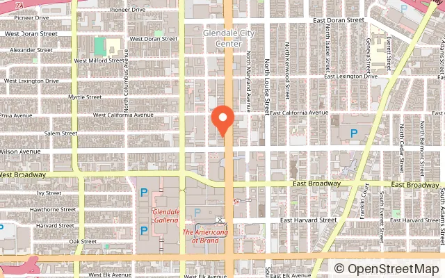 Map showing Jump Club Glendale (PRIVATE EVENTS ONLY) in Glendale, CA