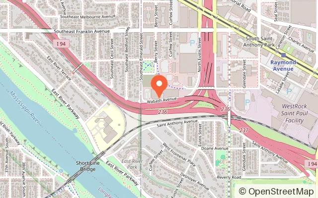 Map showing Vertical Endeavors–Twin Cities Bouldering - TCB in St Paul, MN