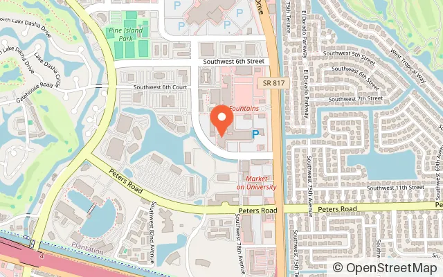 Map showing Urban Air Trampoline and Adventure Park in Plantation, FL