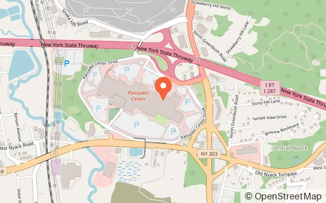 Map showing Dave & Buster's West Nyack - Palisades in West Nyack, NY