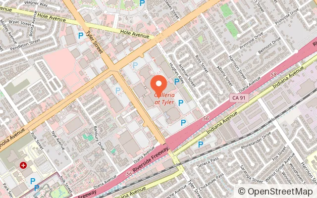Map showing Candeeland Riverside in Riverside, CA