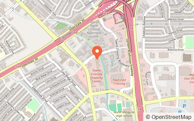 Map showing Kids Empire Mesquite in Mesquite, TX